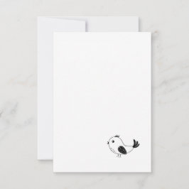 Individuele kleine vogel bedankkaart