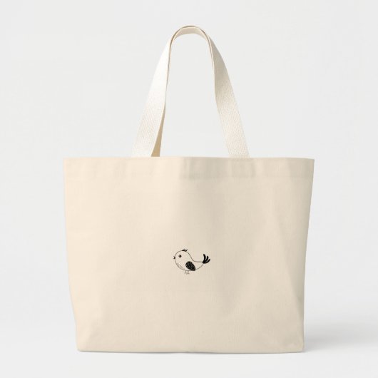 Individuele Kleine vogel Grote Tote Bag (Voorkant)