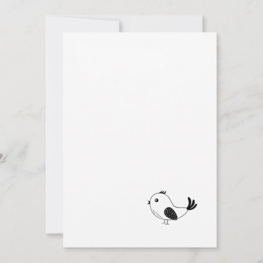 Individuele Kleine vogel Kaart (Voorkant)
