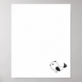 Individuele Kleine vogel Poster