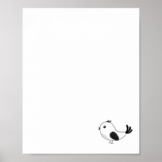 Individuele Kleine vogel Poster (Voorkant)