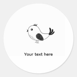Individuele kleine vogel ronde sticker