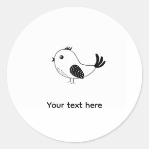 Individuele kleine vogel ronde sticker