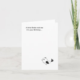 Individuele kleine vogelkaart, Verjaardag Kaart