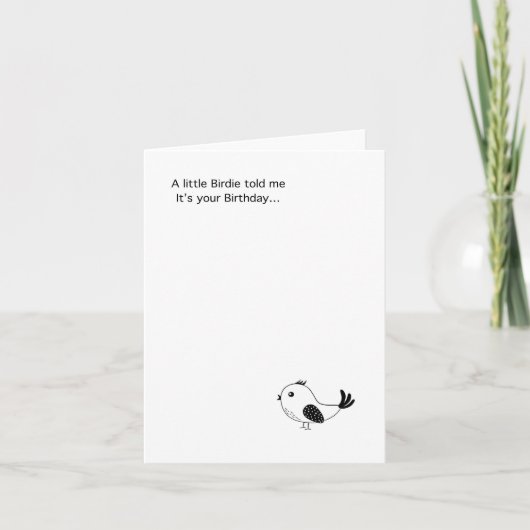 Individuele kleine vogelkaart, Verjaardag Kaart (Voorkant)