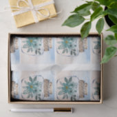 Individuele Kustbloemen in een Pot Decoupage Tissuepapier (Geschenk)