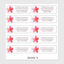 Individuele Mailadressen Plumeria Flower Sticker