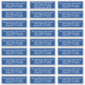 Individuele Mailing Adresetiketten Navy Blue Sticker (Voorkant)