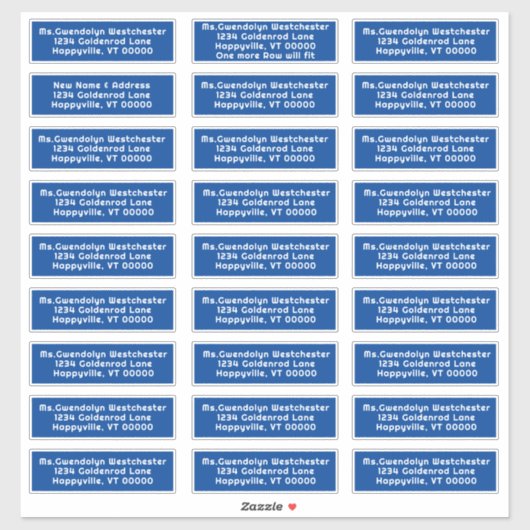 Individuele Mailing Adresetiketten Navy Blue Sticker (Vel)