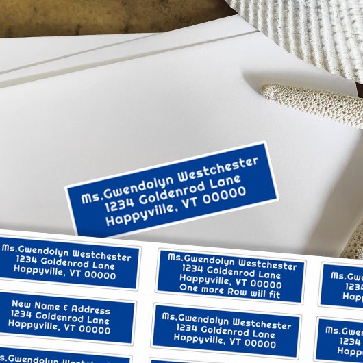 Individuele Mailing Adresetiketten Navy Blue Sticker