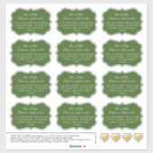 Individuele Mailing Labels Unieke Vorm Groen (Vel)