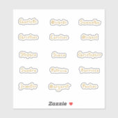 Individuele namen Elegant Goud Kalligrafie Script Sticker (Vel)