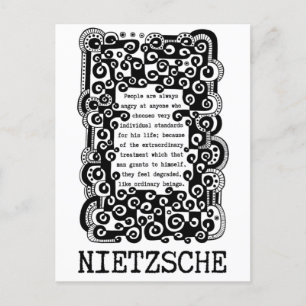 INDIVIDUELE NORMEN, citaat Nietzsche Briefkaart
