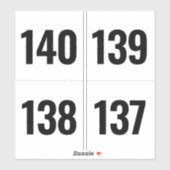 Individuele Stickers voor groot aantal voor veilin (Vel)