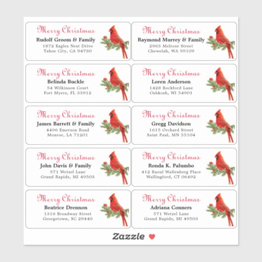 Individuele vakantienaam adresetiketten Sticker (Vel)