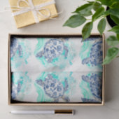 Individuele vintage geïnspireerde blauwe en witte tissuepapier (Geschenk)