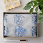 Individuele Vintage Geïnspireerde Blauwe Witte Del Tissuepapier (Geschenk)