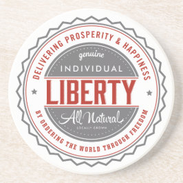 Individuele vrijheid zandsteen onderzetter