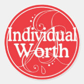 Individuele waarde Sticker (Voorkant)