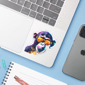Individuell-geschnittener Vinylaufkleber Sticker (Laptop met iPhone)