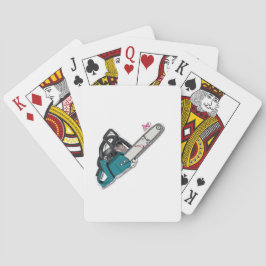 Individuell gestaltete Spielkarten mit Kettensägen Pokerkaarten