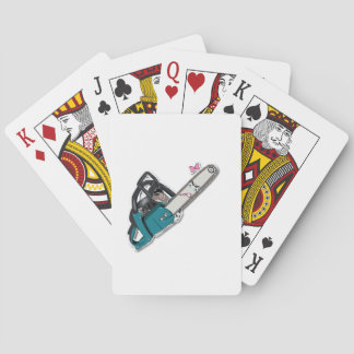 Individuell gestaltete Spielkarten mit Kettensägen Pokerkaarten