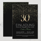 Individuelle Einladungskarten 30. Geburtstag Aankondiging (Voorkant / Achterkant)