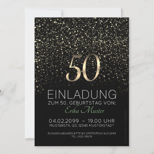 Individuelle Einladungskarten 50. Geburtstag Aankondiging (Voorkant)
