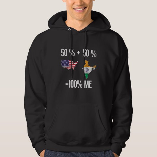 Indo-Amerikaans VS India Hoodie (Voorkant)