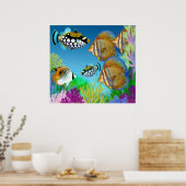 Indo-Pacific Coral Reef Fish Poster (Keuken)