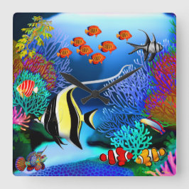 Indo Pacific Coral Reef Fish Wall klok