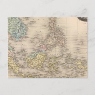 Indochina archipel of Asia Briefkaart