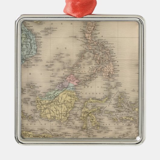 Indochina archipel of Asia Metalen Ornament (Voorkant)