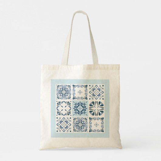Indochine Tile Patroon Tote Bag (Achterkant)