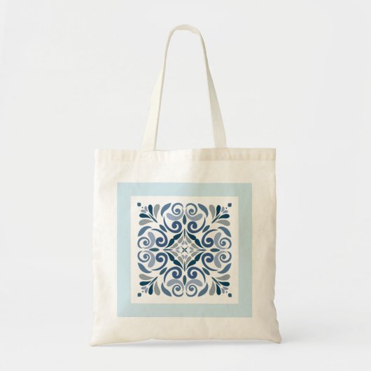 Indochine Tile Patroon Tote Bag (Voorkant)