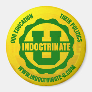 "Indoctrinaat U" Radiation Logo Round Magnet
