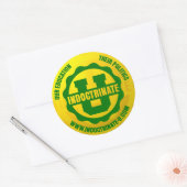 "Indoctrinate U" Ronde Sticker verpakking (Envelop)