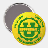 "Indoctrineren U" Straling Logo Ronde Magneet (Voorkant / Achterkant)