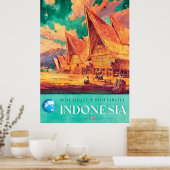 Indonesia, Batak Village in North Sumatra Poster (Keuken)