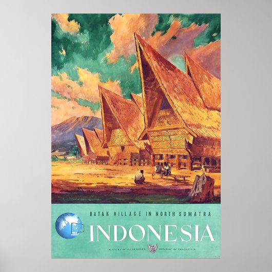 Indonesia, Batak Village in North Sumatra Poster (Voorkant)