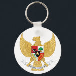 indonesia emblem sleutelhanger<br><div class="desc">National emblem of Indonesia. The National emblem of Indonesia is called Garuda Pancasila. The main part of Indonesian national emblem is the Garuda with a heraldic shield on its chest and a scroll gripped by its legs. The shield's five emblems represent Pancasila, the five principles of Indonesia's national ideology. The...</div>
