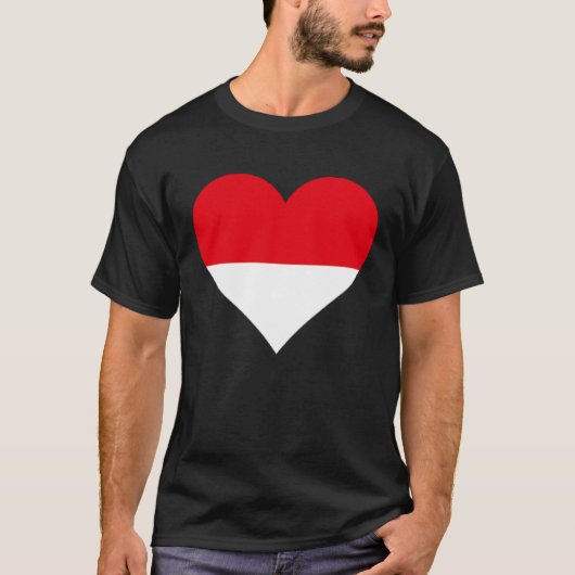 Indonesia Flag Heart Indonesia Gifts Love Indonesi T-shirt (Voorkant)