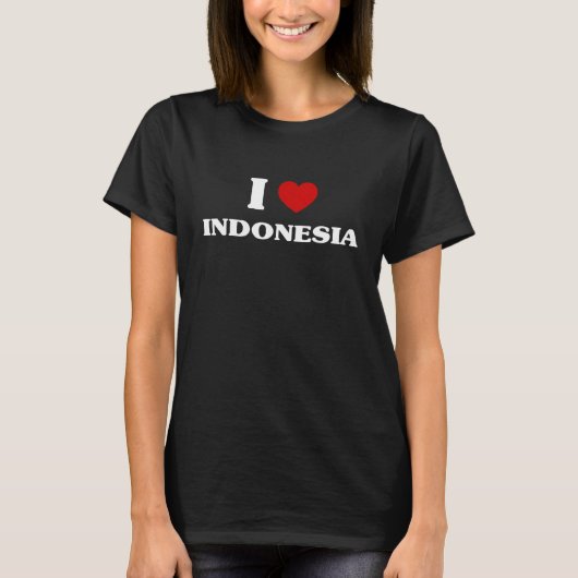 Indonesia I Heart Indonesia Souvenir I Love Indone T-shirt (Voorkant)