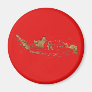 Indonesia Map Magnet