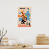 Indonesia Print Indonesian Art KLM Travel Poster (Keuken)