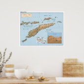 Indonesia Timor Map 1999 Poster (Keuken)