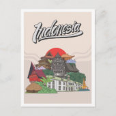 Indonesia Travel Briefkaart (Voorkant)