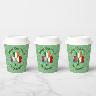 Indonesian Irish USA Shamrock Personalize Text Papieren Bekers