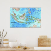 " Indonesië: 1996/heden - Gedetailleerde kaart... Poster (Keuken)