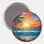 Indonesië Aangepaste strandvakantie Magneet (Voorkant / Achterkant)